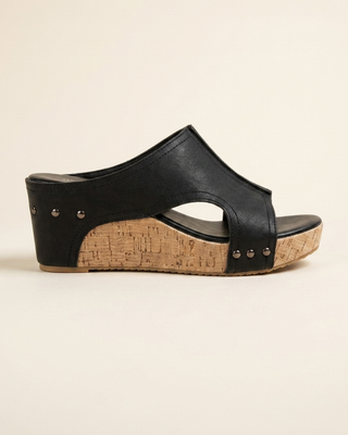 Vanesa - Sandalias de cuña con tachuelas