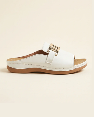 Lola - Sandalias con Tira Ancha y Hebilla