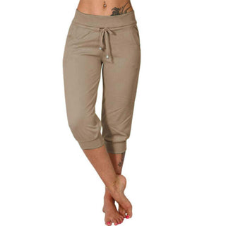 Lía - Pantalón capri ajustado de cintura alta