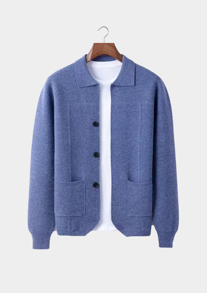 Sobrecamisa Hombre Cashmere Premium – 100% Cashmere con Botones