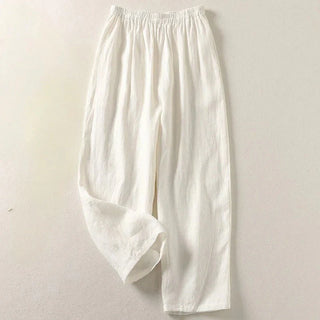 Amalia - Pantalón fluido de algodón y lino