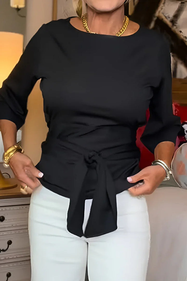 Daria - Top elegante con lazo en la cintura (1+1 GRATIS)