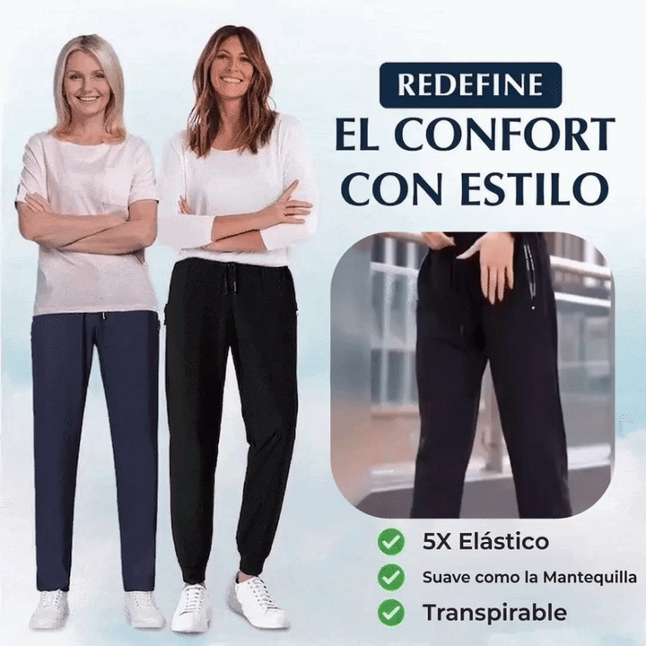 Noa - pantalón casual unisex, extremadamente suave y flexible con caída elegante
