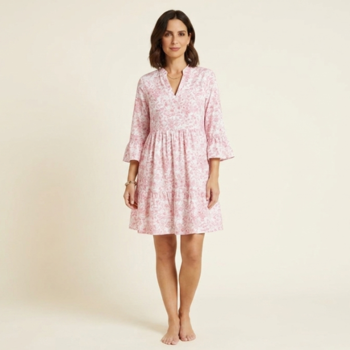 Soraya - Vestido con escote en V y estampado