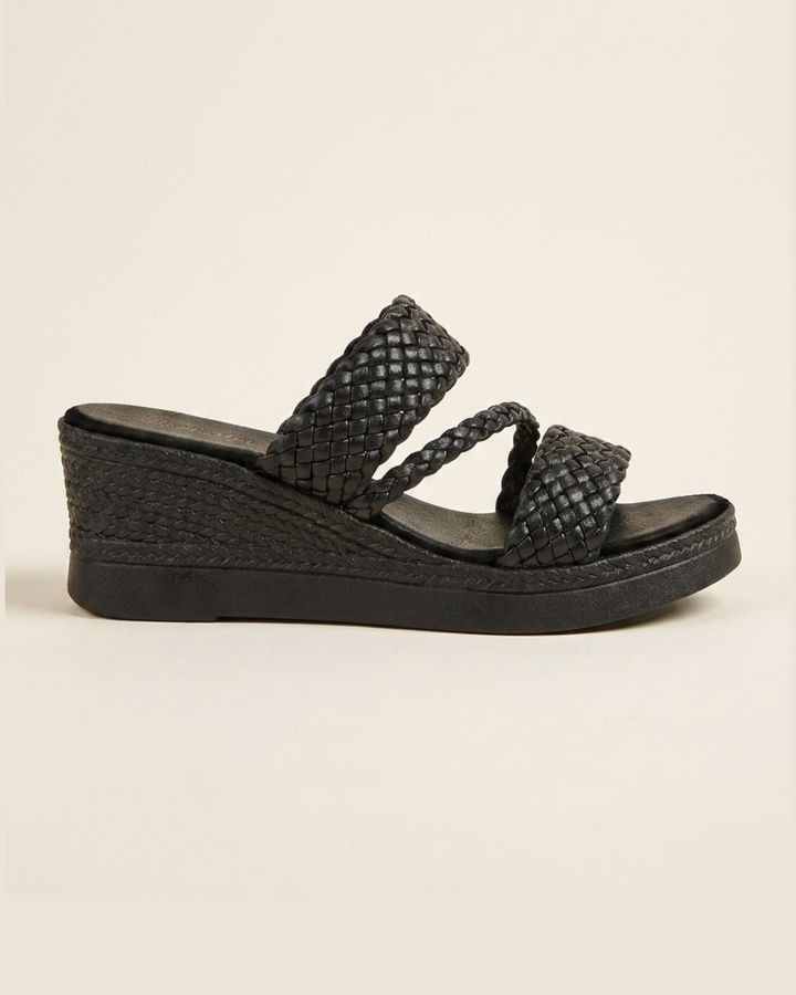 Teresa - Sandalias con cuña trenzadas