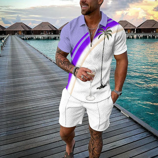 Leo™ | Conjunto Tropicana de polo y pantalones cortos