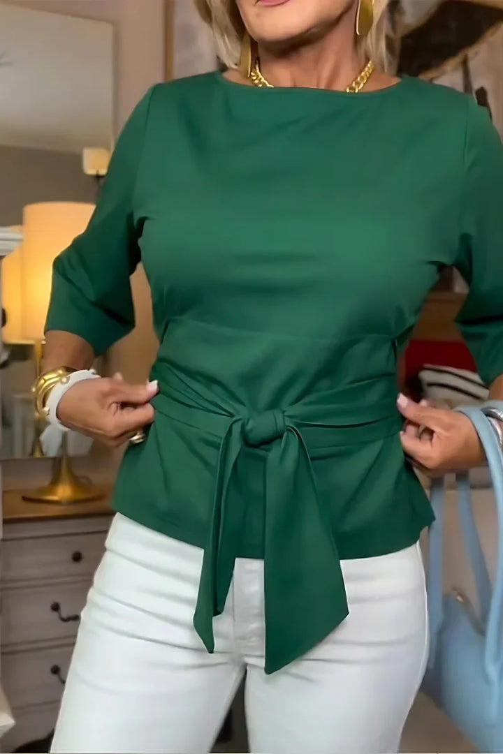 Daria - Top elegante con lazo en la cintura (1+1 GRATIS)