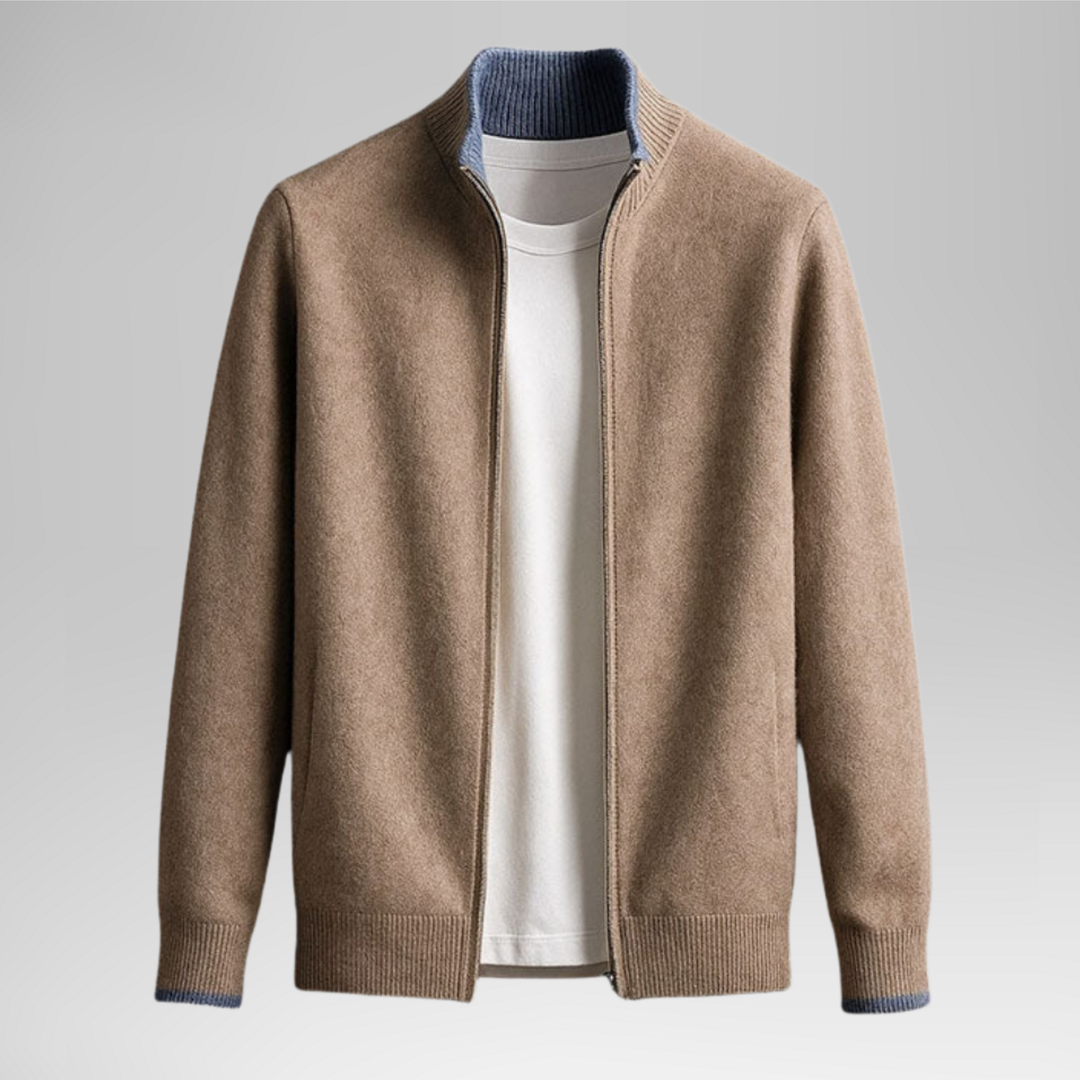 Harvey™ | Cárdigan elegante de lana con cremallera
