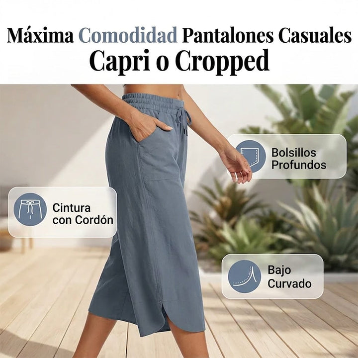 Aina - Pantalones cropped transpirables