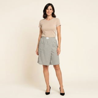 Leila - Falda pantalón casual con cintura elástica