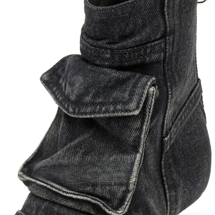 Vega - Botines de diseño cargo en tejido tejano