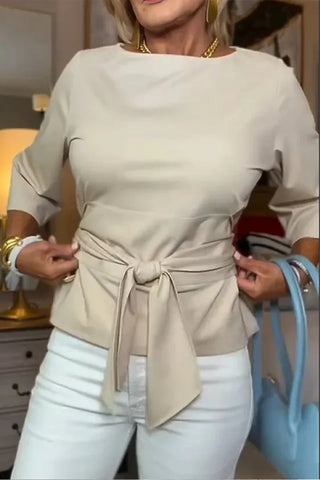 Daria - Top elegante con lazo en la cintura (1+1 GRATIS)