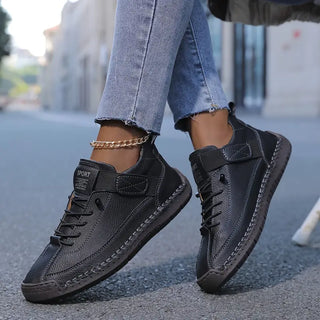 Gisela - Comfortable orthopedic shoes with a leather effect