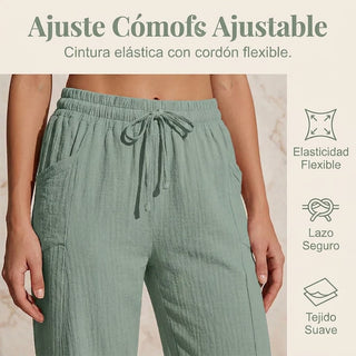 Amelia - Pantalones cortos plisados lisos