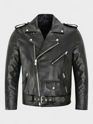 Austin™ | Chaqueta de Cuero Clásica Biker
