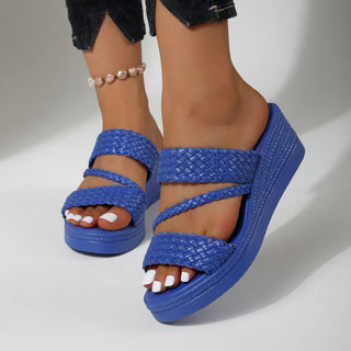 Teresa - Sandalias con cuña trenzadas