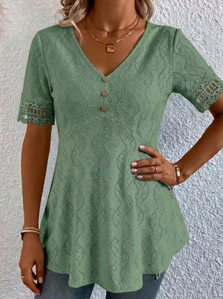 Mila - Blusa calada con cuello en V