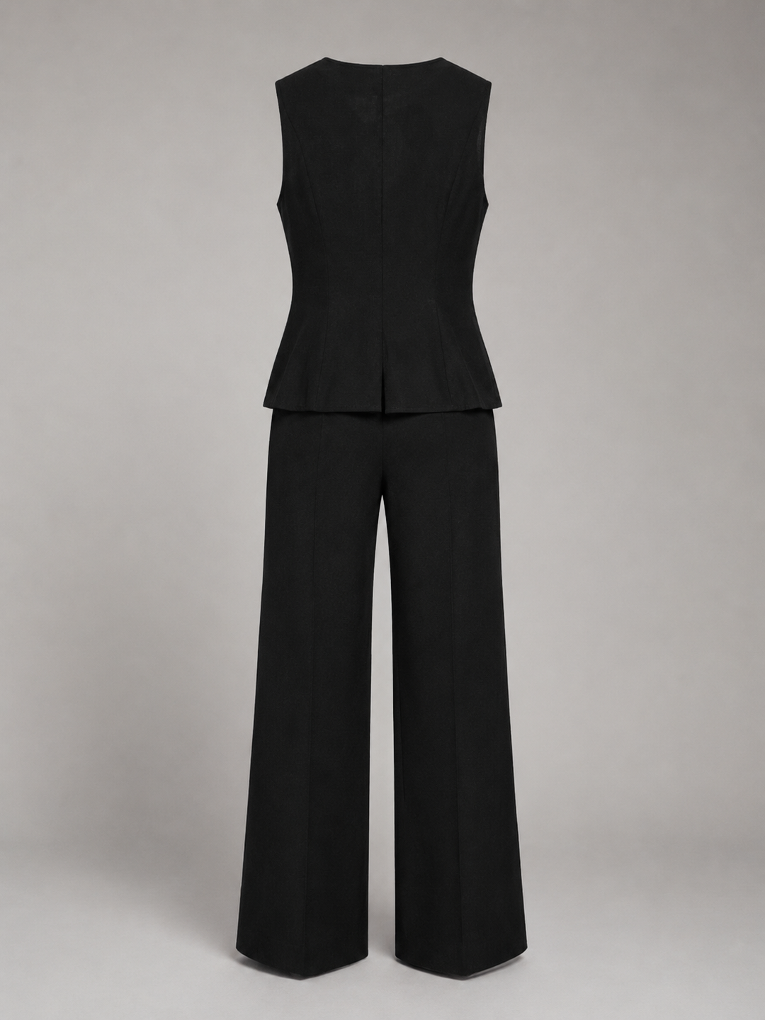 Conjunto de Chaleco y Pantalón Ancho Mujer - Elegante