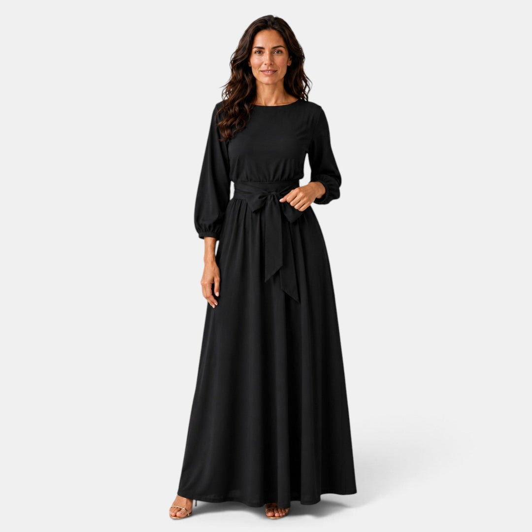 Long Wedding Dress with Belt