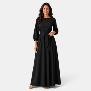Long Wedding Dress with Belt