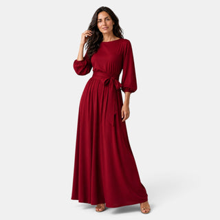 Long Wedding Dress with Belt