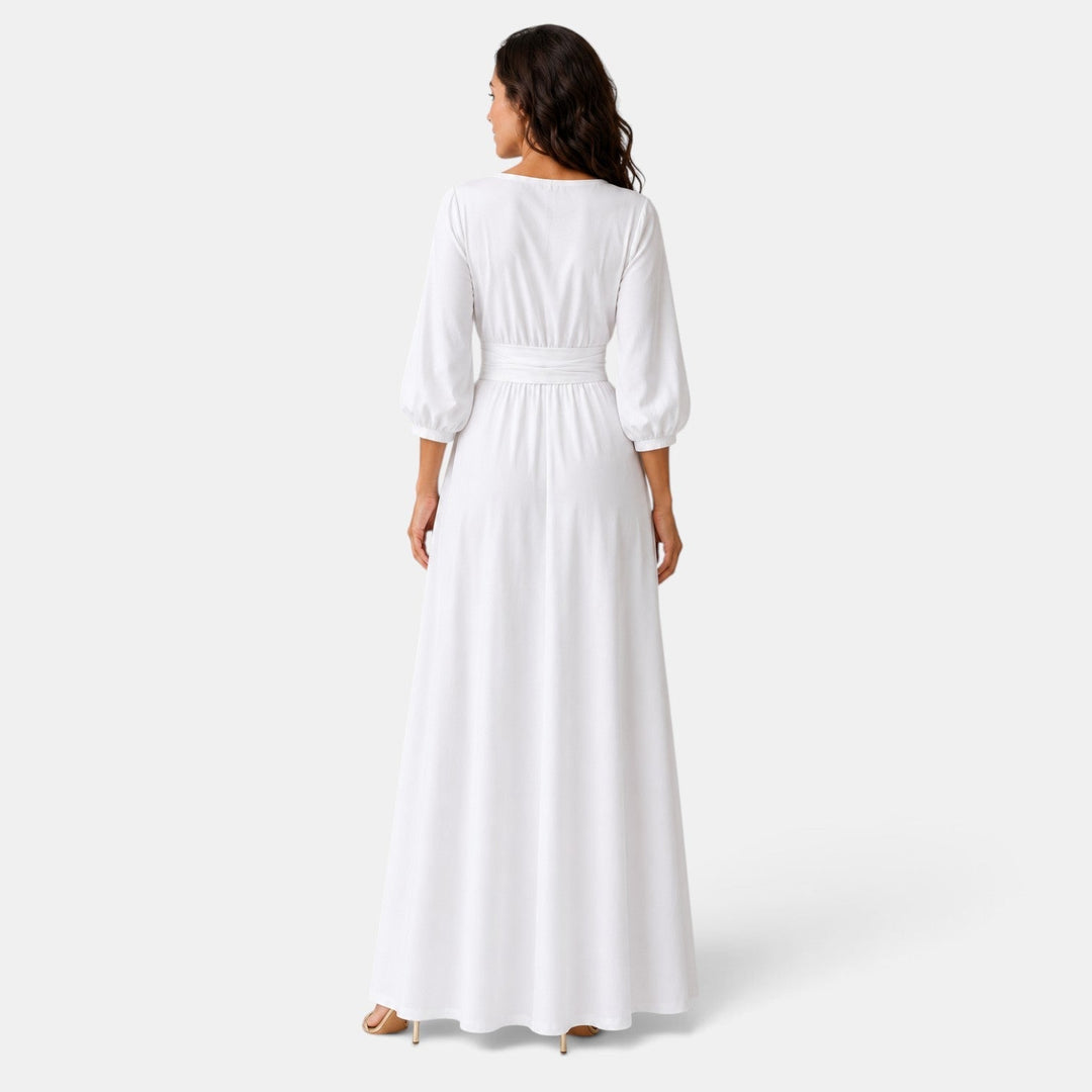 Long Wedding Dress with Belt