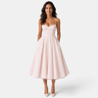 Vestido Midi Invitada de Boda Corset