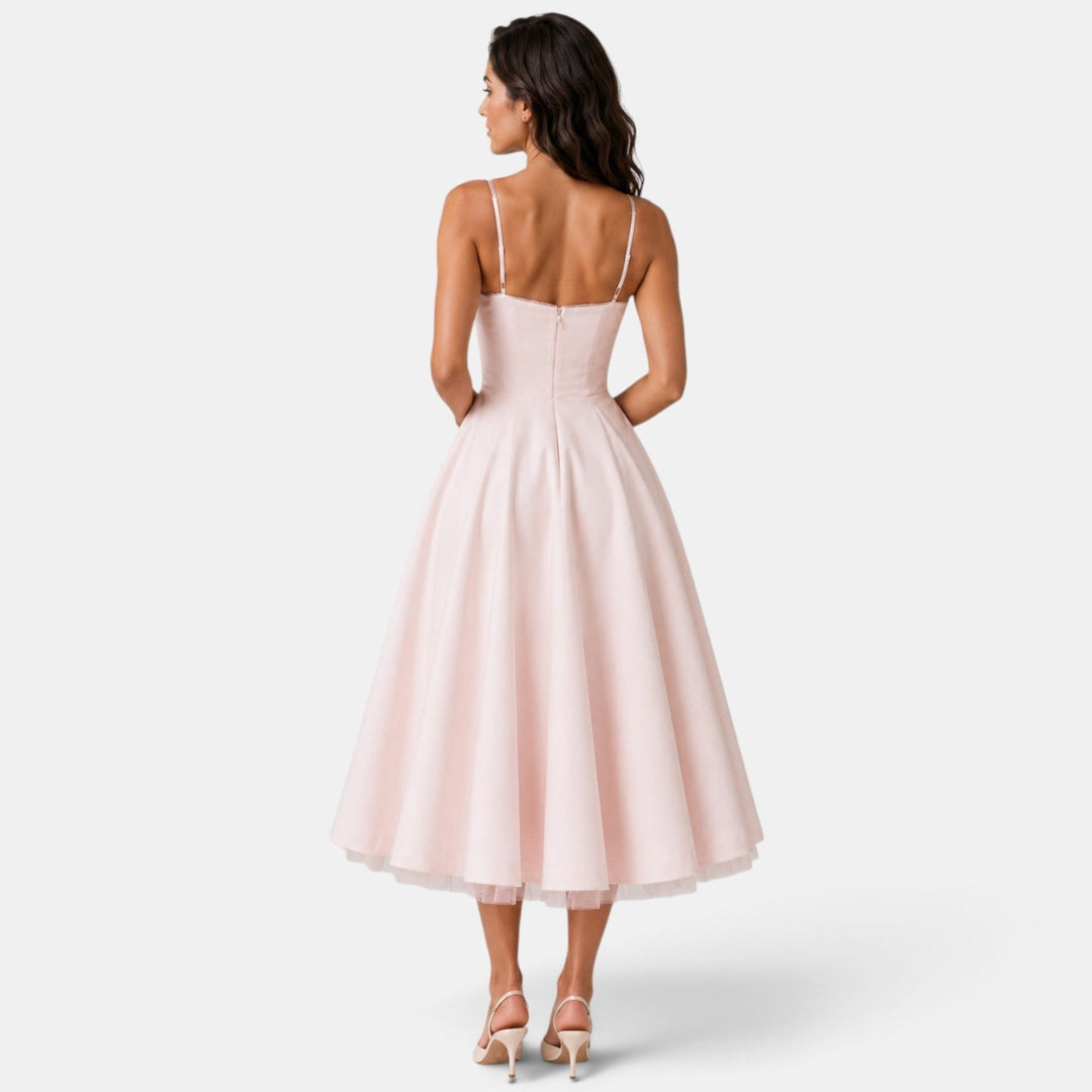 Vestido Midi Invitada de Boda Corset