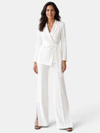 Traje Mujer Blazer y Pantalón Ancho