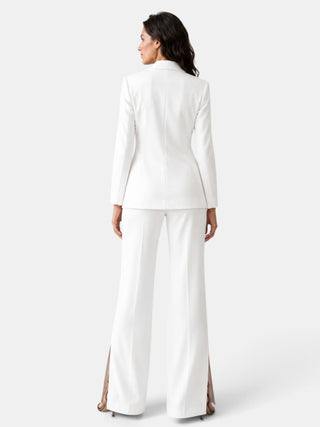 Traje Mujer Blazer y Pantalón Ancho