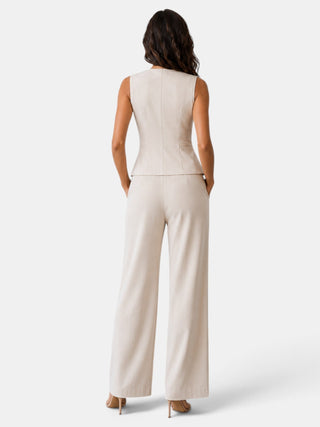 Elegant Women's Office Suit High Waist
