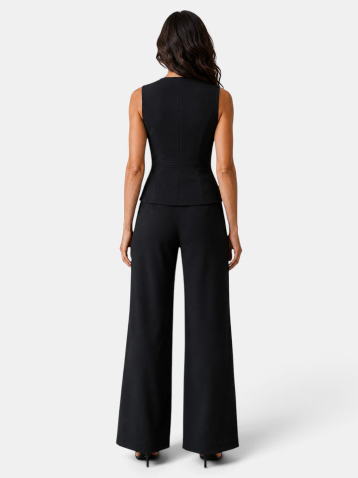 Elegant Women's Office Suit High Waist