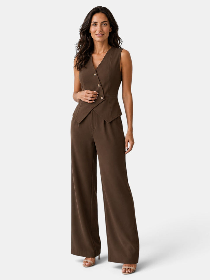 Elegant Women's Office Suit High Waist