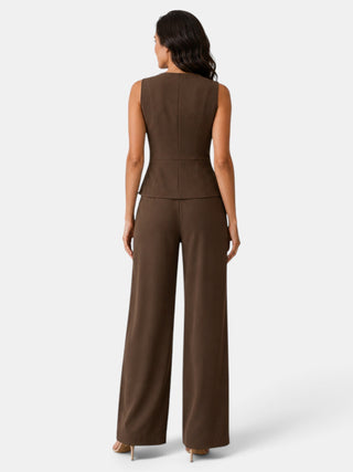 Elegant Women's Office Suit High Waist