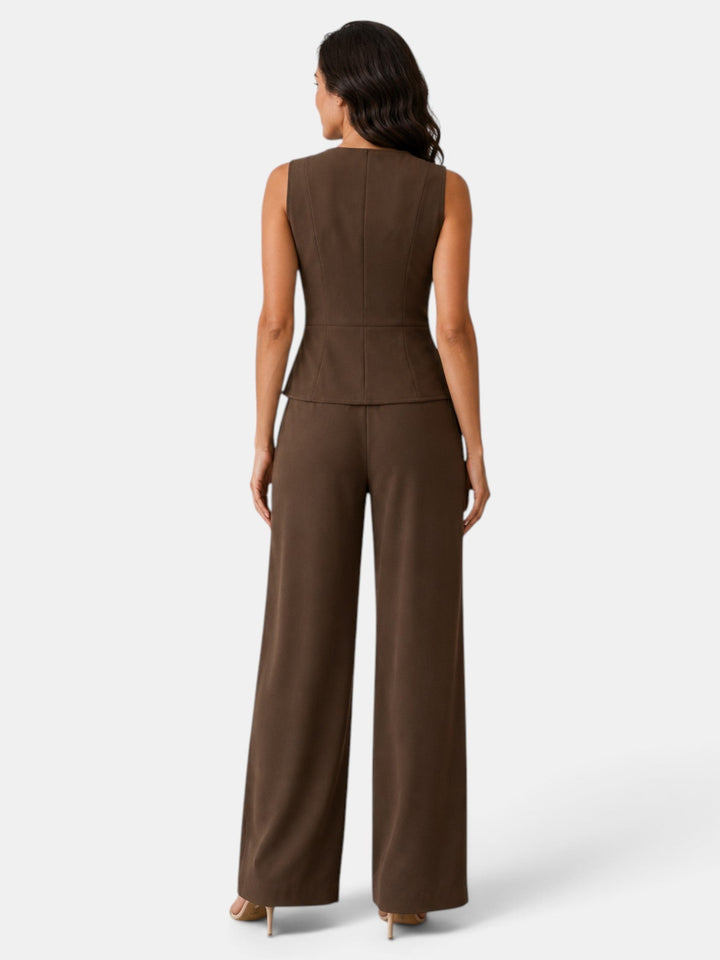 Elegant Women's Office Suit High Waist