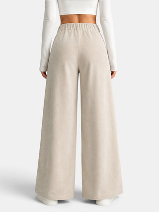 Pantalón Mujer Pana Cintura Alta