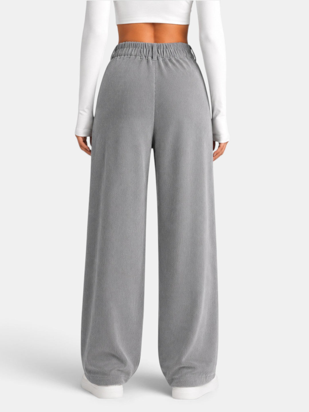 Pantalón Mujer Pana Cintura Alta
