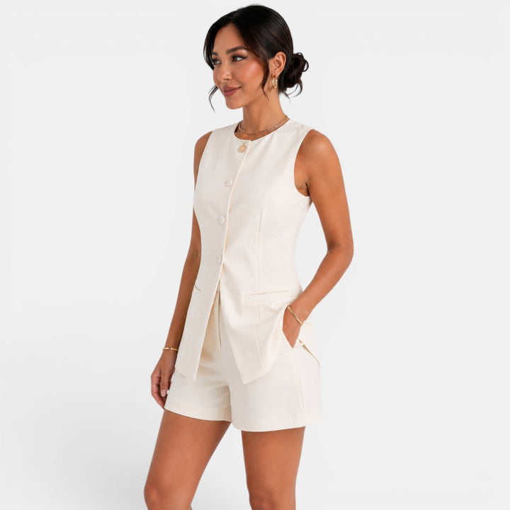Conjunto Chaleco Mujer Elegante