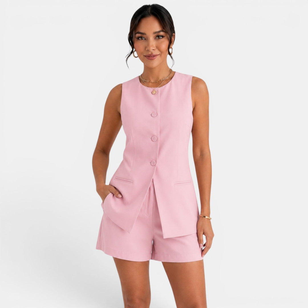 Conjunto Chaleco Mujer Elegante