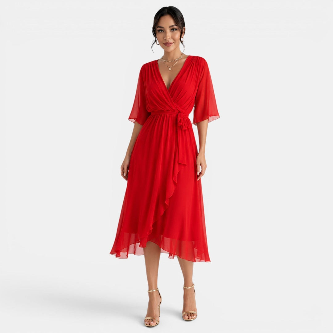 Vestido Midi Elegante Mujer