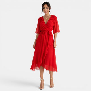 Vestido Midi Elegante Mujer