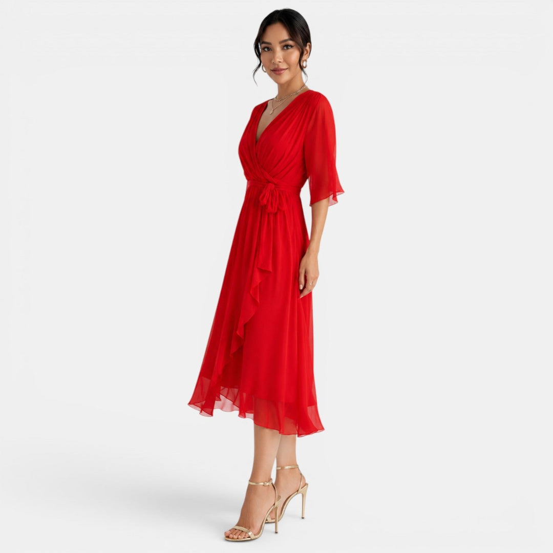 Vestido Midi Elegante Mujer