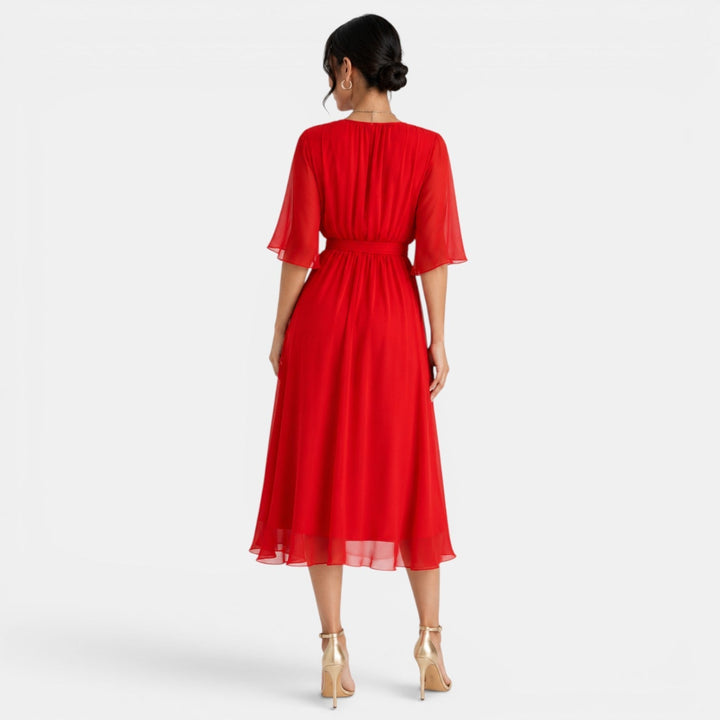 Vestido Midi Elegante Mujer