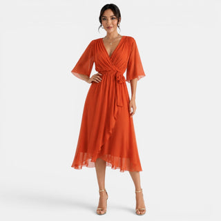 Vestido Midi Elegante Mujer
