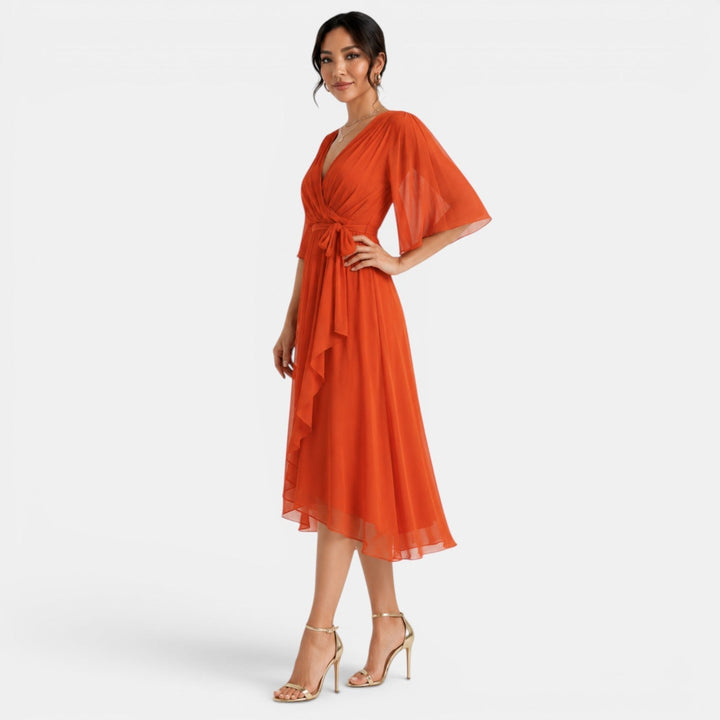 Vestido Midi Elegante Mujer