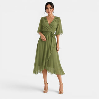 Vestido Midi Elegante Mujer