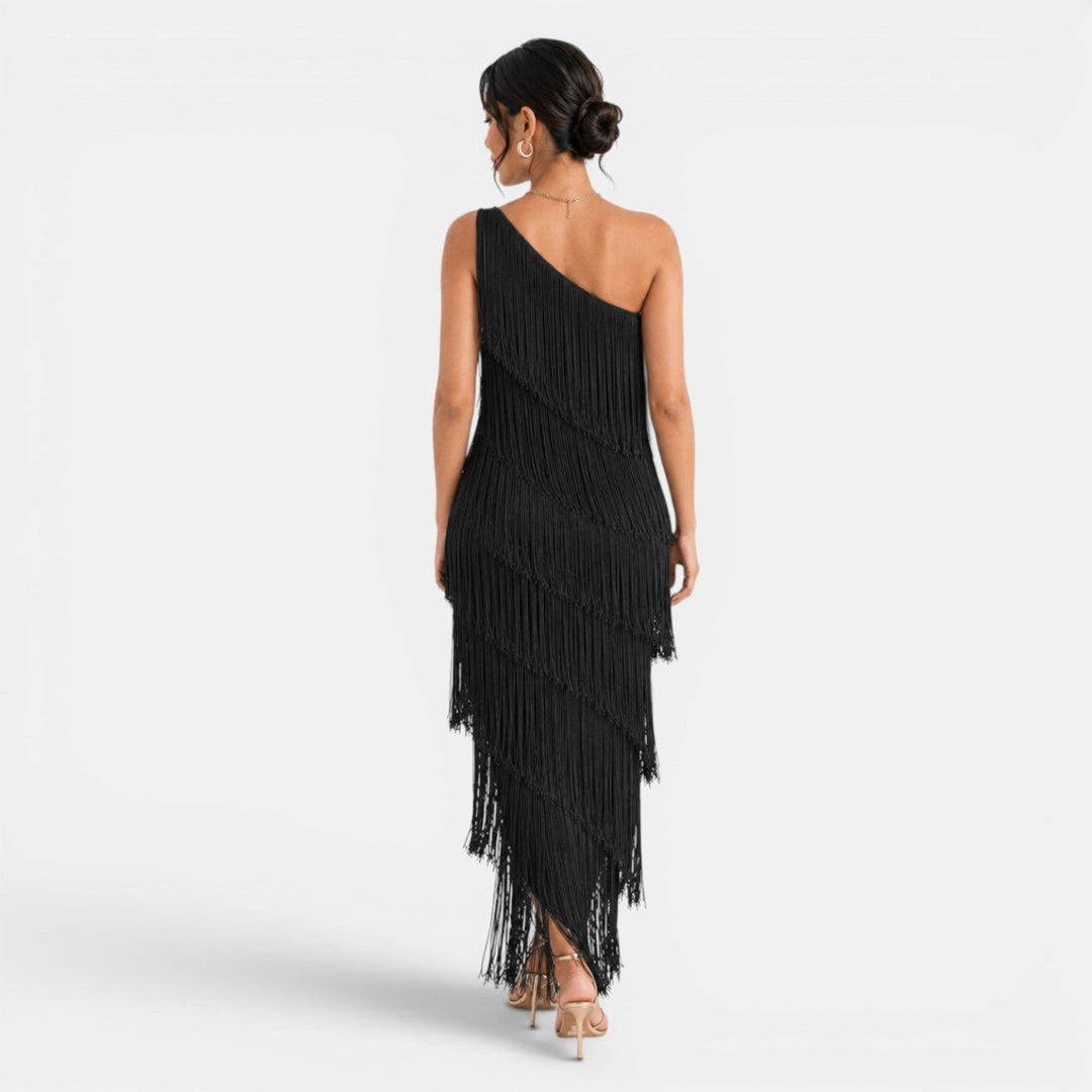 Vestido Mujer Fiesta Flecos