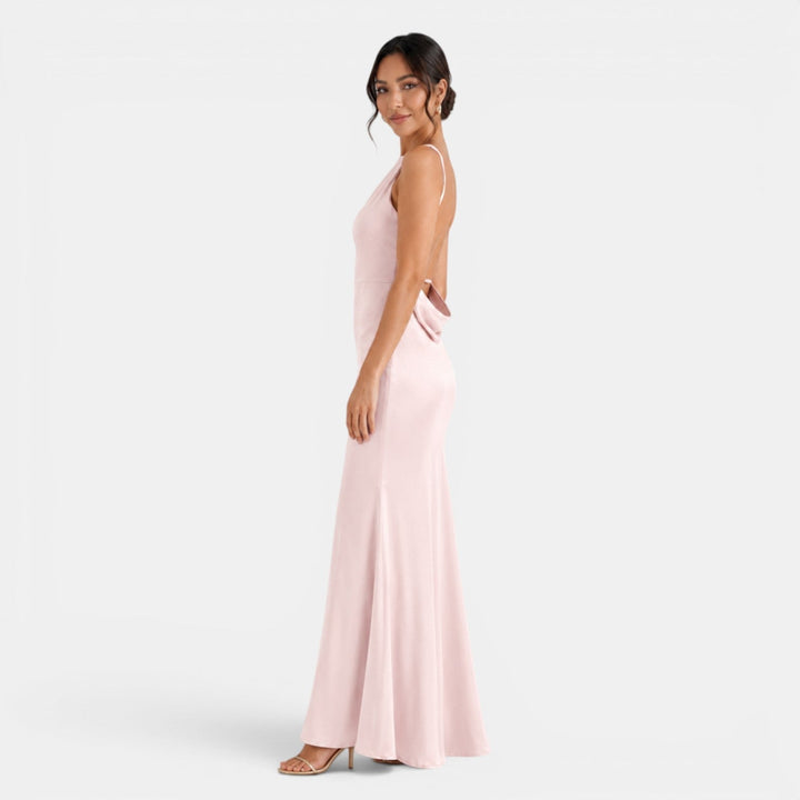 Vestido Satén Espalda Descubierta