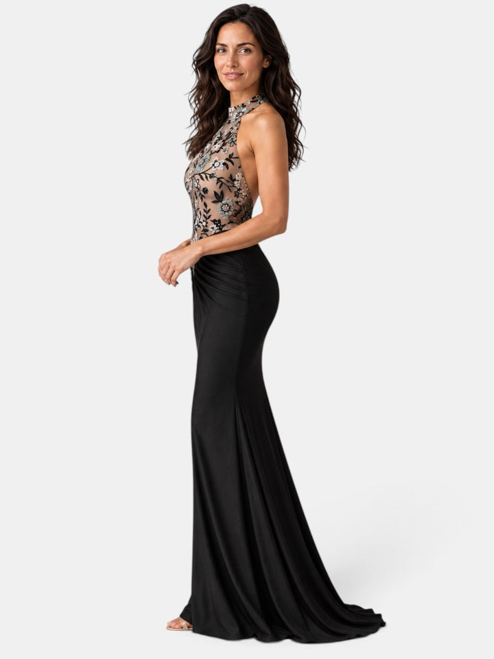 Vestido de Fiesta Negro Sirena