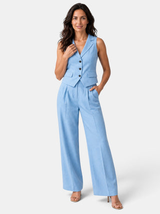Set de Mujer Chaleco y Pantalón Ancho